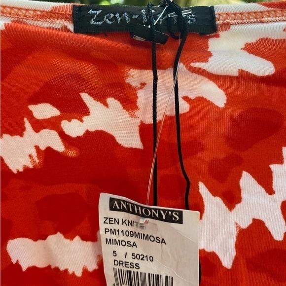 Orange tie dye dress SUMMER - Picture 3 of 5